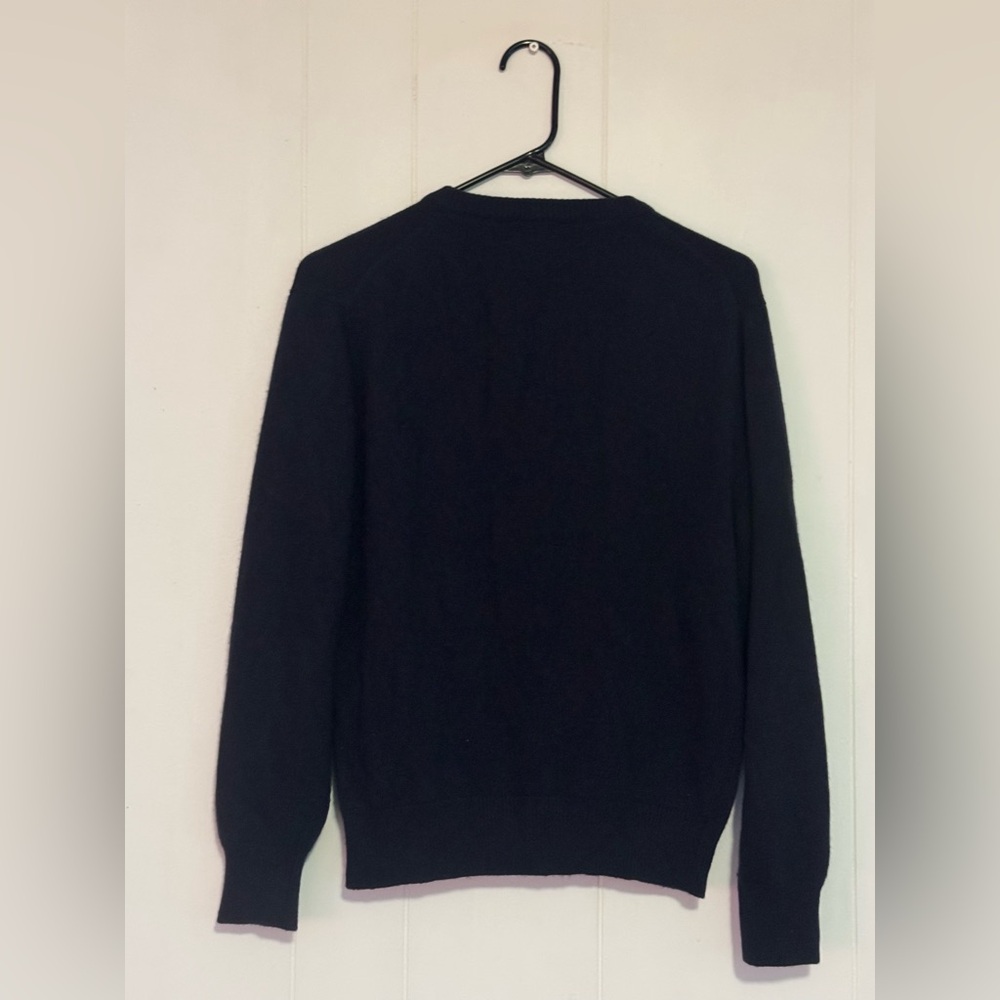 Dark Blue 100% Cashmere Cardigan - Picture 2 of 3
